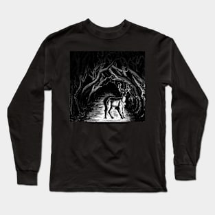 Wild Deer on a Road Long Sleeve T-Shirt